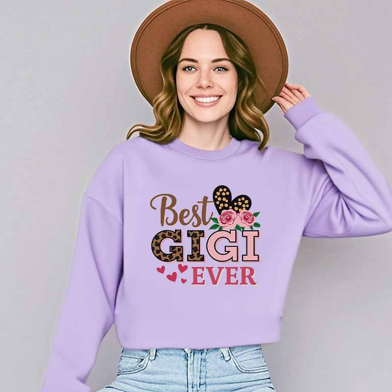 Damen Sweatshirt mit kreativem Gigi-Motiv Drune