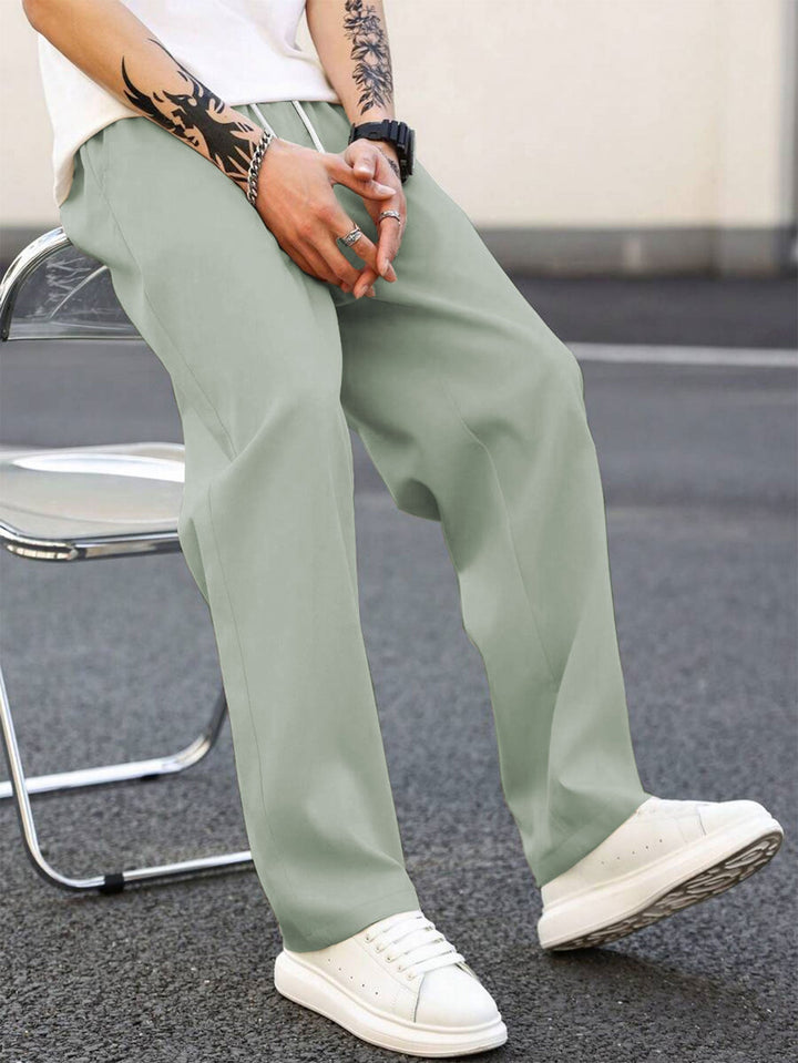Herren modische Freizeithose mit weiter Passform und elastischem Bund Drune