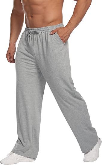 Herren nan locker fallende Loungehose aus softem Jersey mit Kordelzug, elastischem Bund und geradem Bein Drune