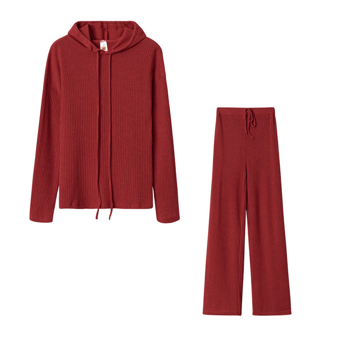 Damen Gemütlicher Pullover und Hose Set Drune