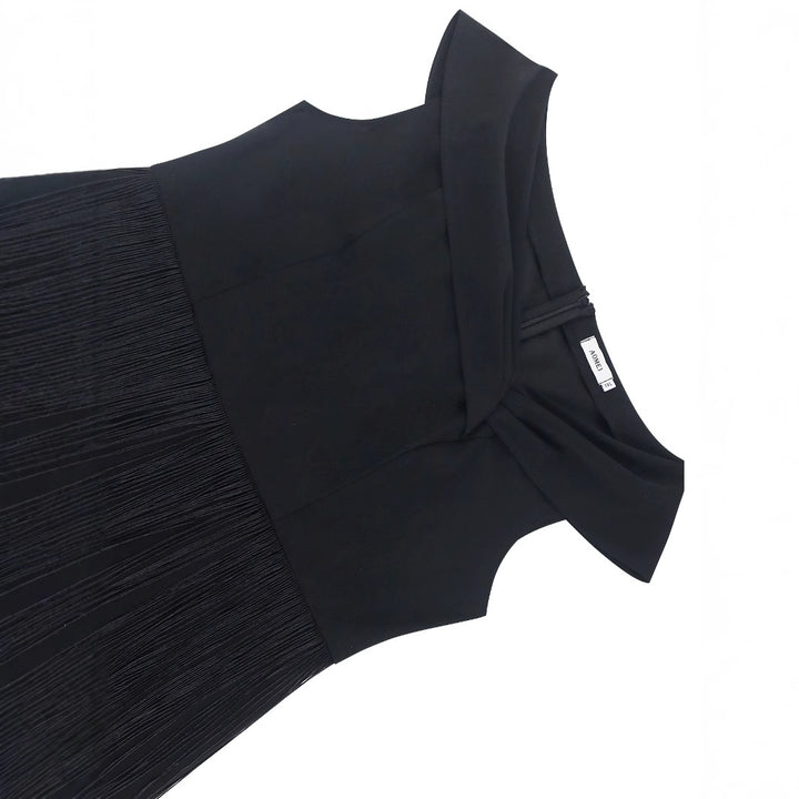 Damen elegantes Kleid mit Fransen-Detail Drune