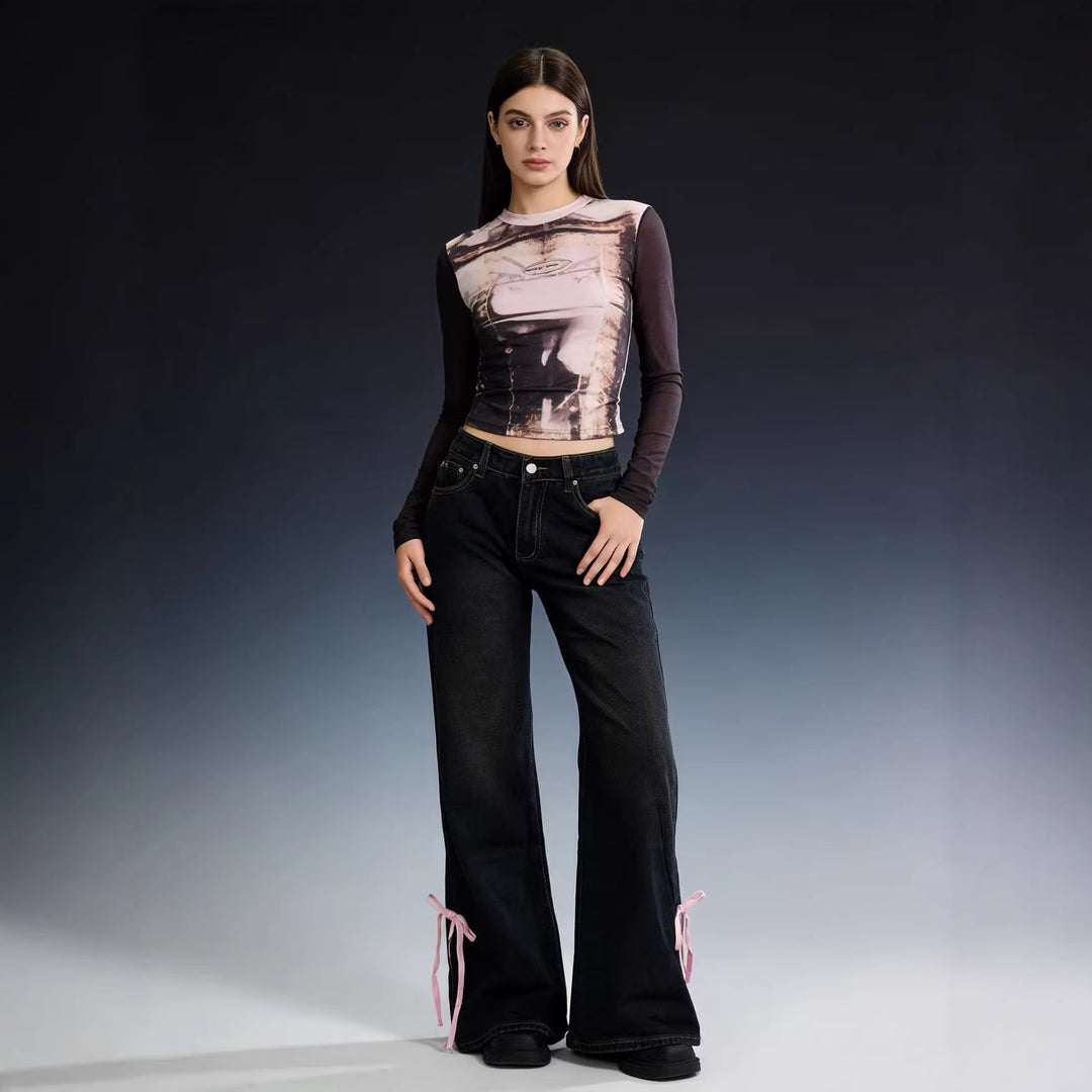 Damen Hochwertige vielseitige Jeanshose Drune