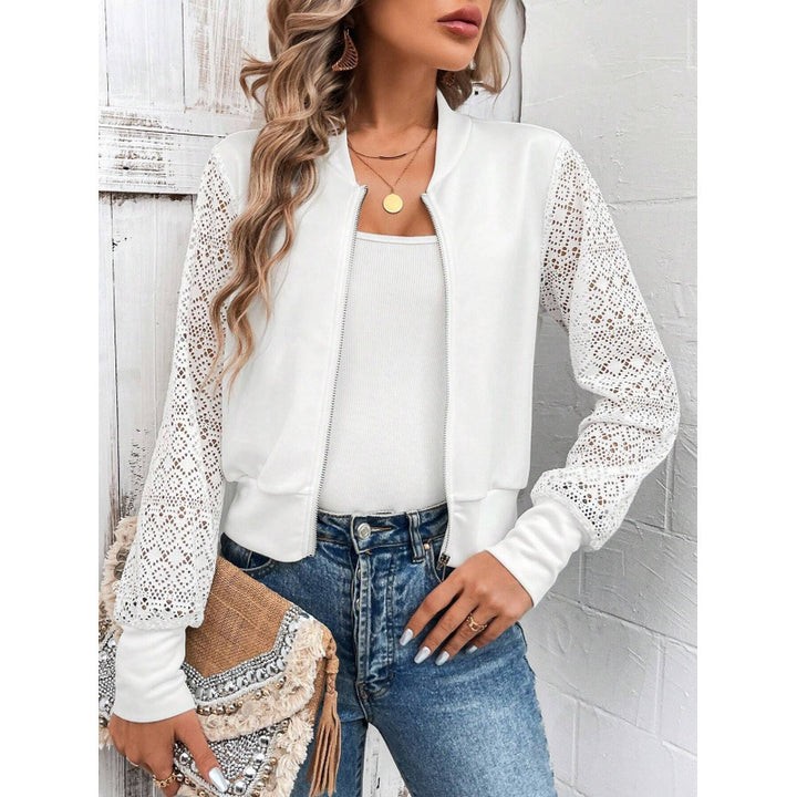Damen Freizeitjacke mit stilvollen Spitzeinsätzen Drune