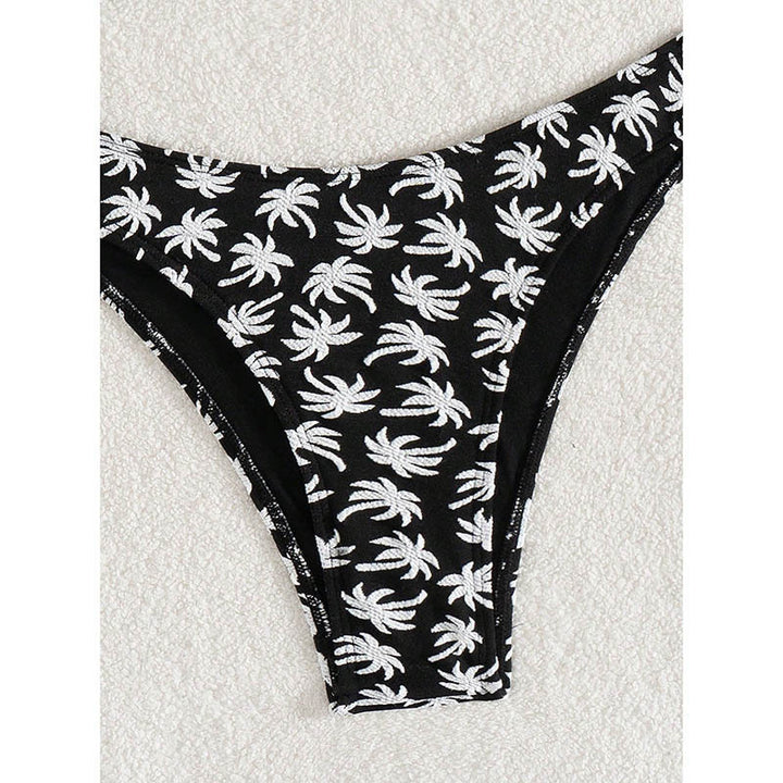 Damen Triangel-Bikini mit floralem Design und verstellbaren Bindebändern Drune