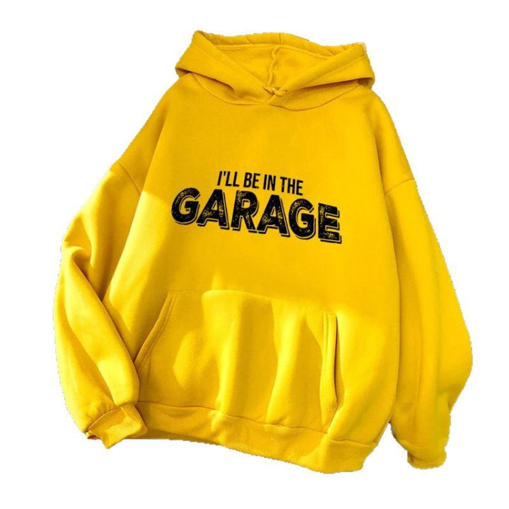 Damen Kapuzenpullover mit kreativem Garagen-Motiv Drune