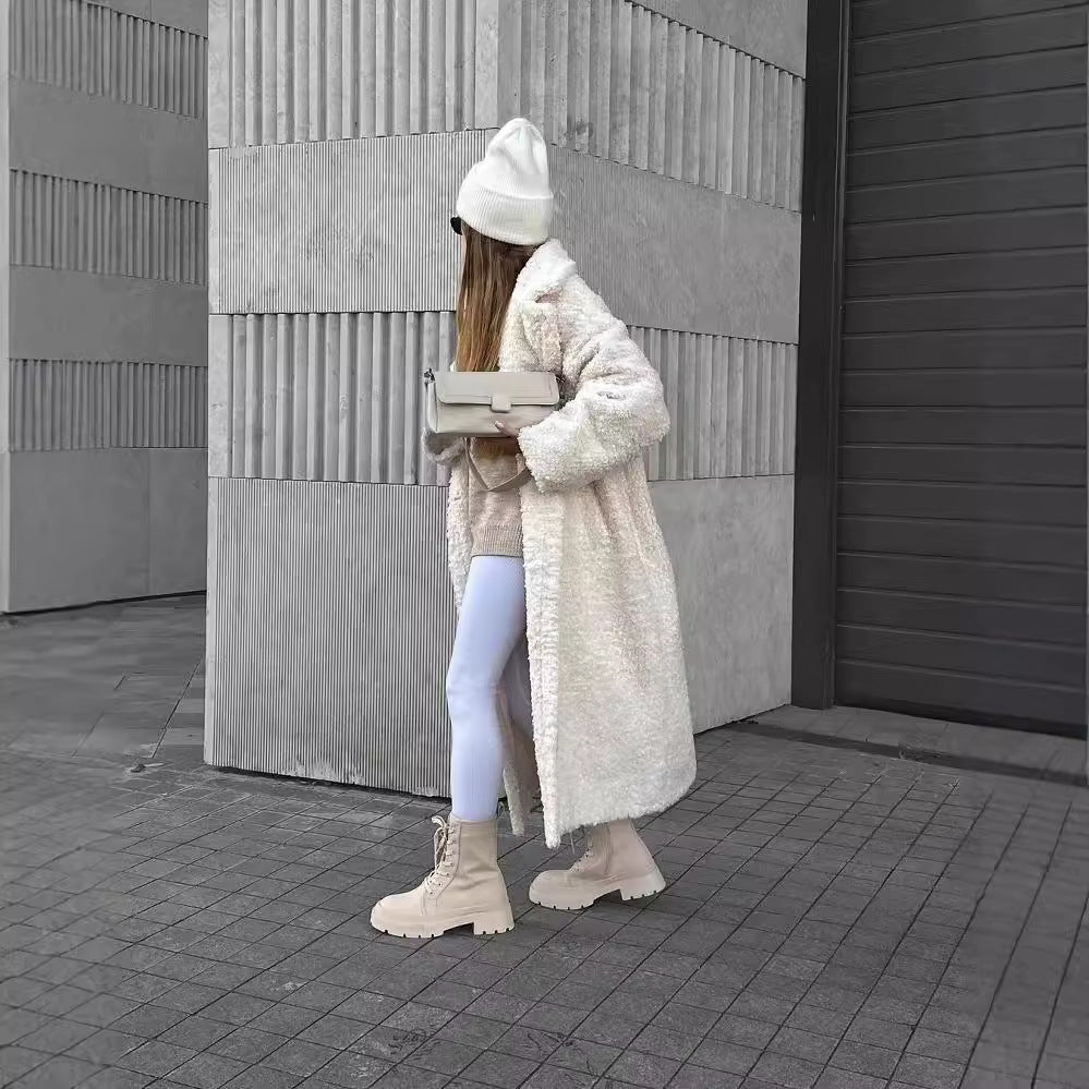 Damen Fleece Mantel Drune