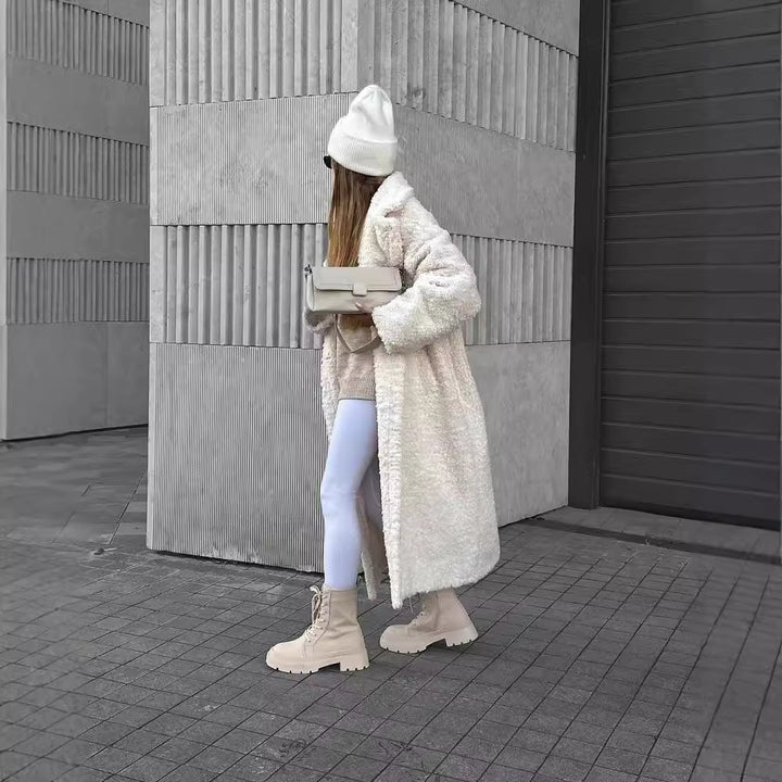 Damen Fleece Mantel Drune