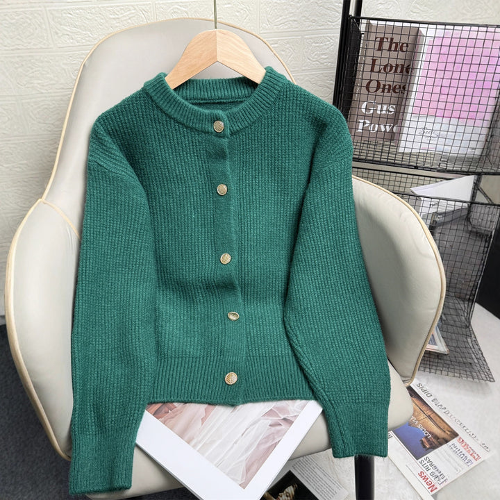 Damen Strickjacke mit Knopfdetails und modernem Strukturmuster Drune