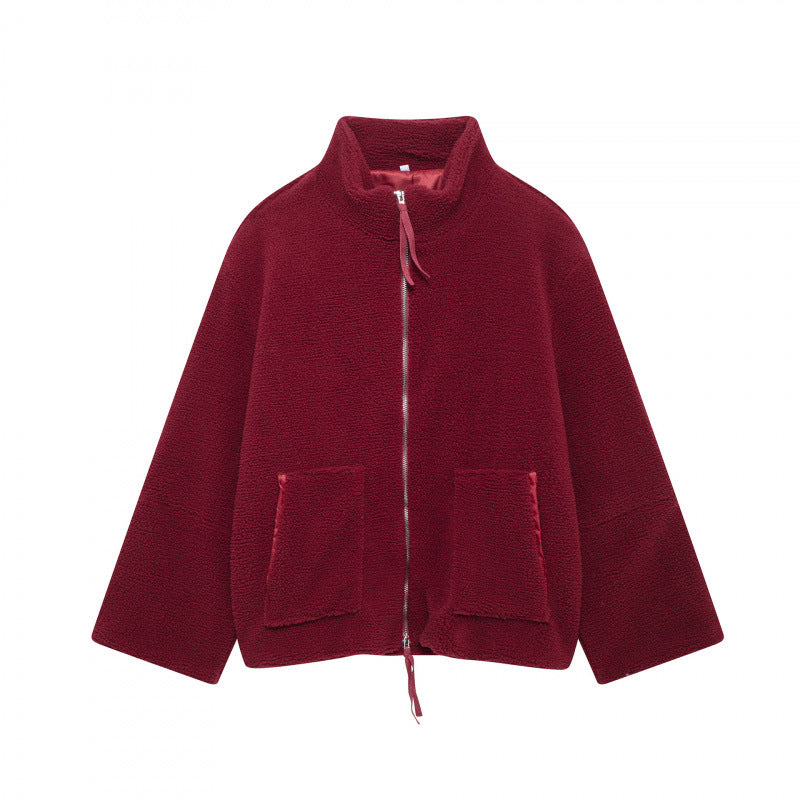 Damen kuschelige Fleecejacke Drune