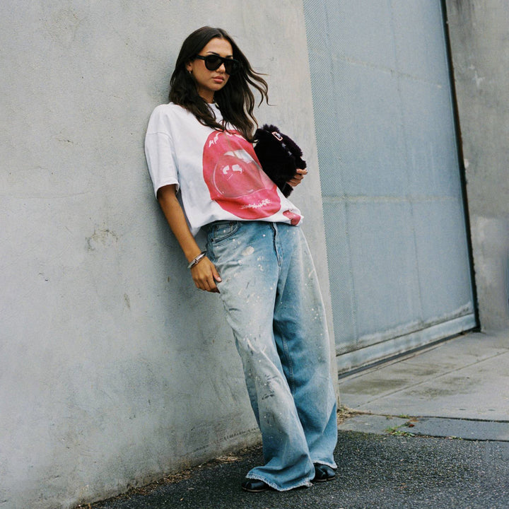 Damen Grafik T-Shirt mit kreativem Kirschmotiv Drune