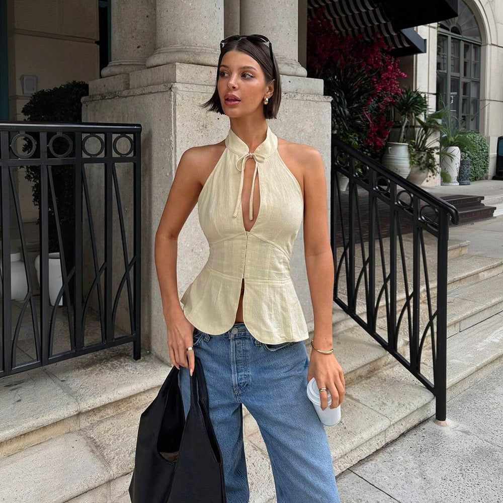Damen Bluse mit raffiniertem Ausschnitt und lässigem Schnitt Drune