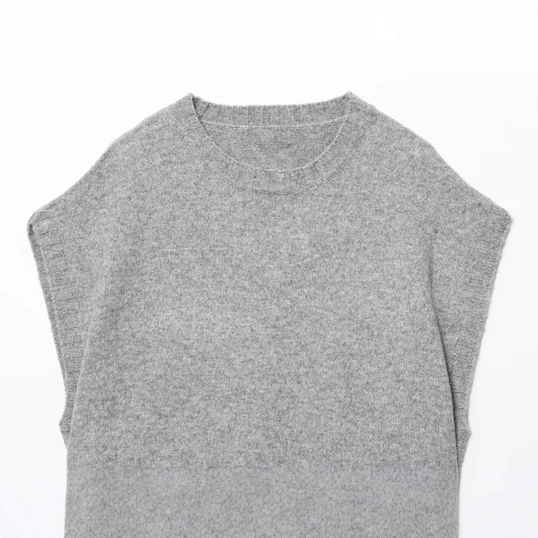Damen lässiges Stricktop mit asymmetrischem Saum Drune