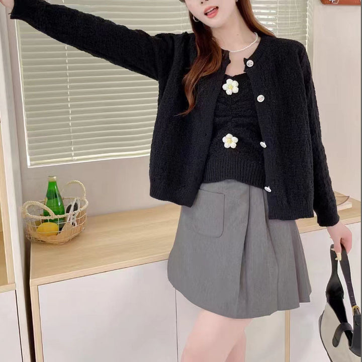 Damen Strickjacke mit feiner Struktur Drune