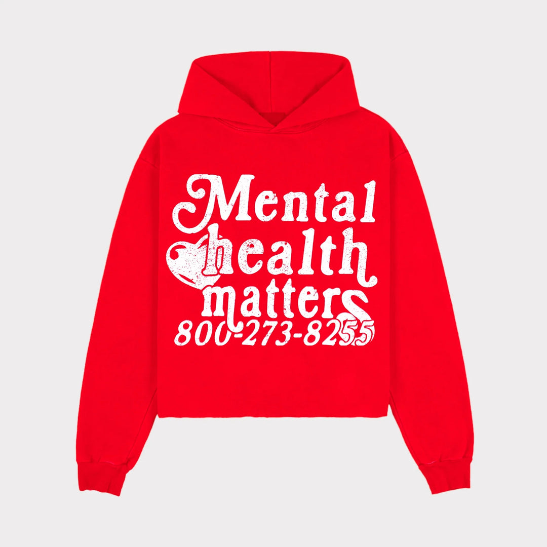 Damen Kapuzenpulli mit statement Druck Drune