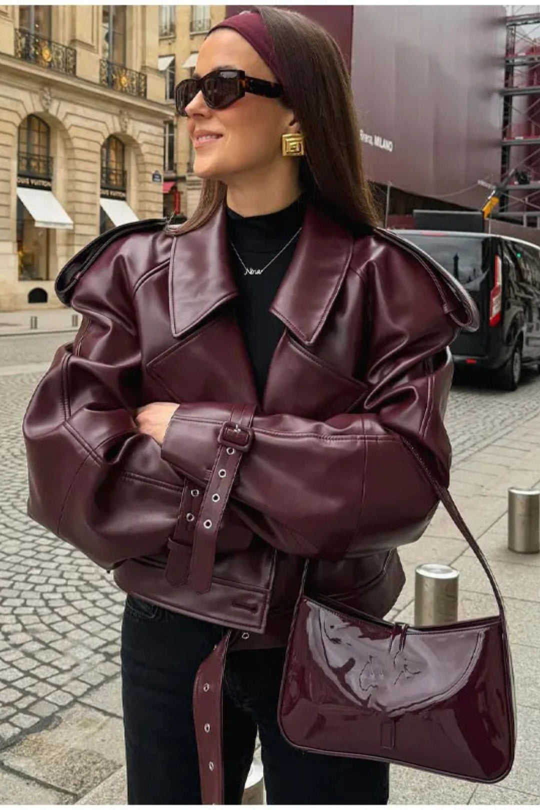 Drune | Kunstleder Bequeme Jacke