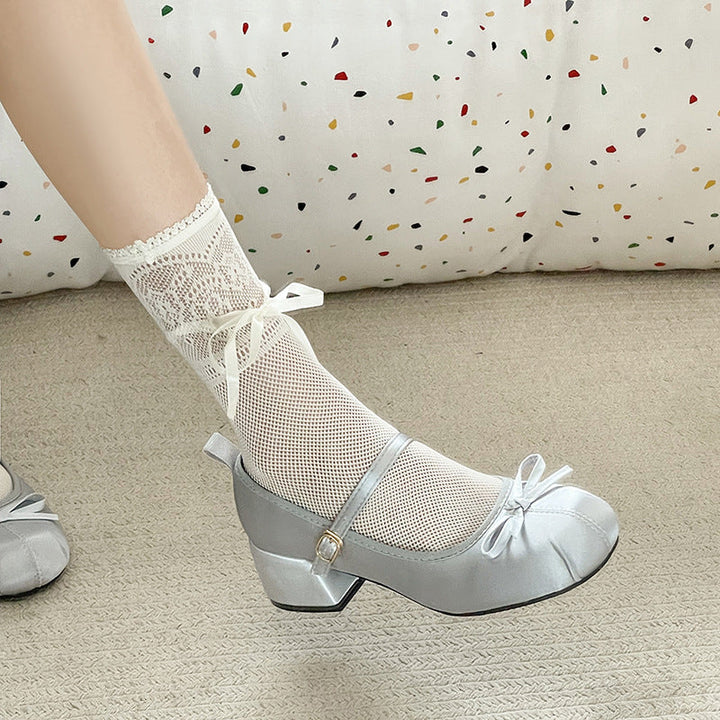 Damen Ballerinas mit elegantem Riemchen und zierlichem Schleifenakzent Drune