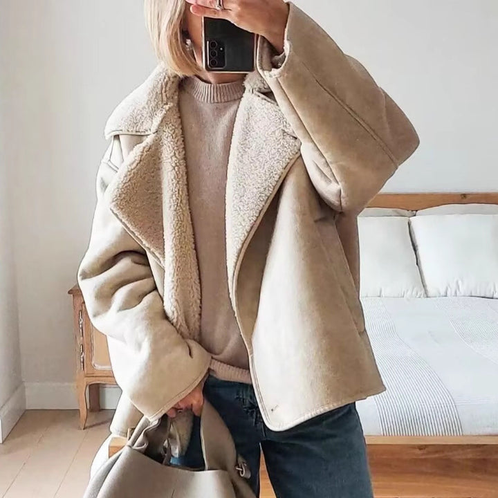 Damen modische Fleecejacke mit weichem Innenfutter Drune