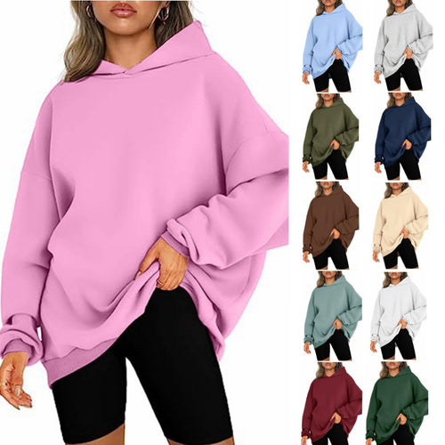 Damen Oversized Kapuzenpullover Drune