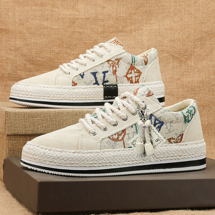 Damen modische Sneakers mit hochwertigen Textiloberflächen und raffiniertem Design Drune