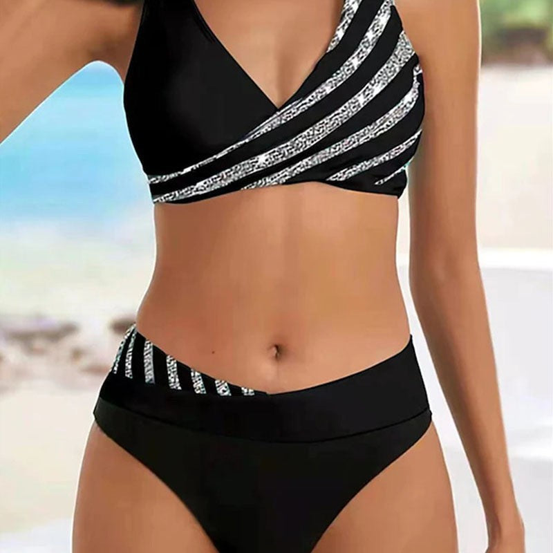 Damen Sportliches Bikini-Set mit trendigem Wickeloberteil Drune