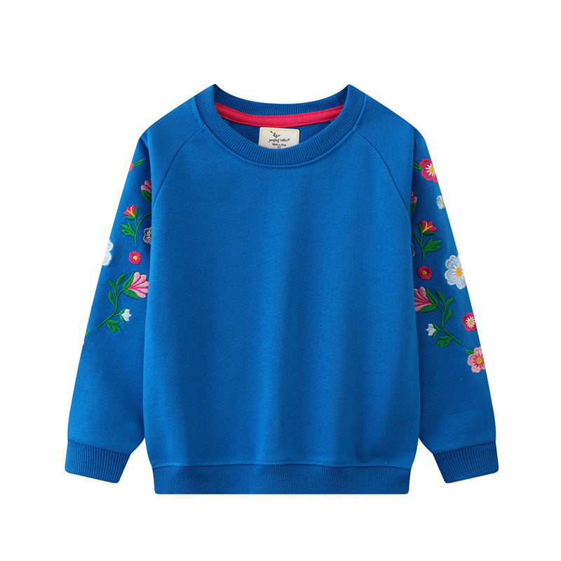 Damen Sweatshirt mit lebhaften Blumenstickereien Drune