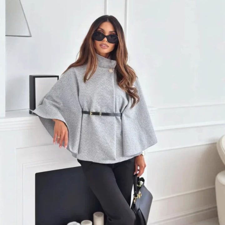 Damen Elegante Umhängeweste mit Taillengürtel Drune