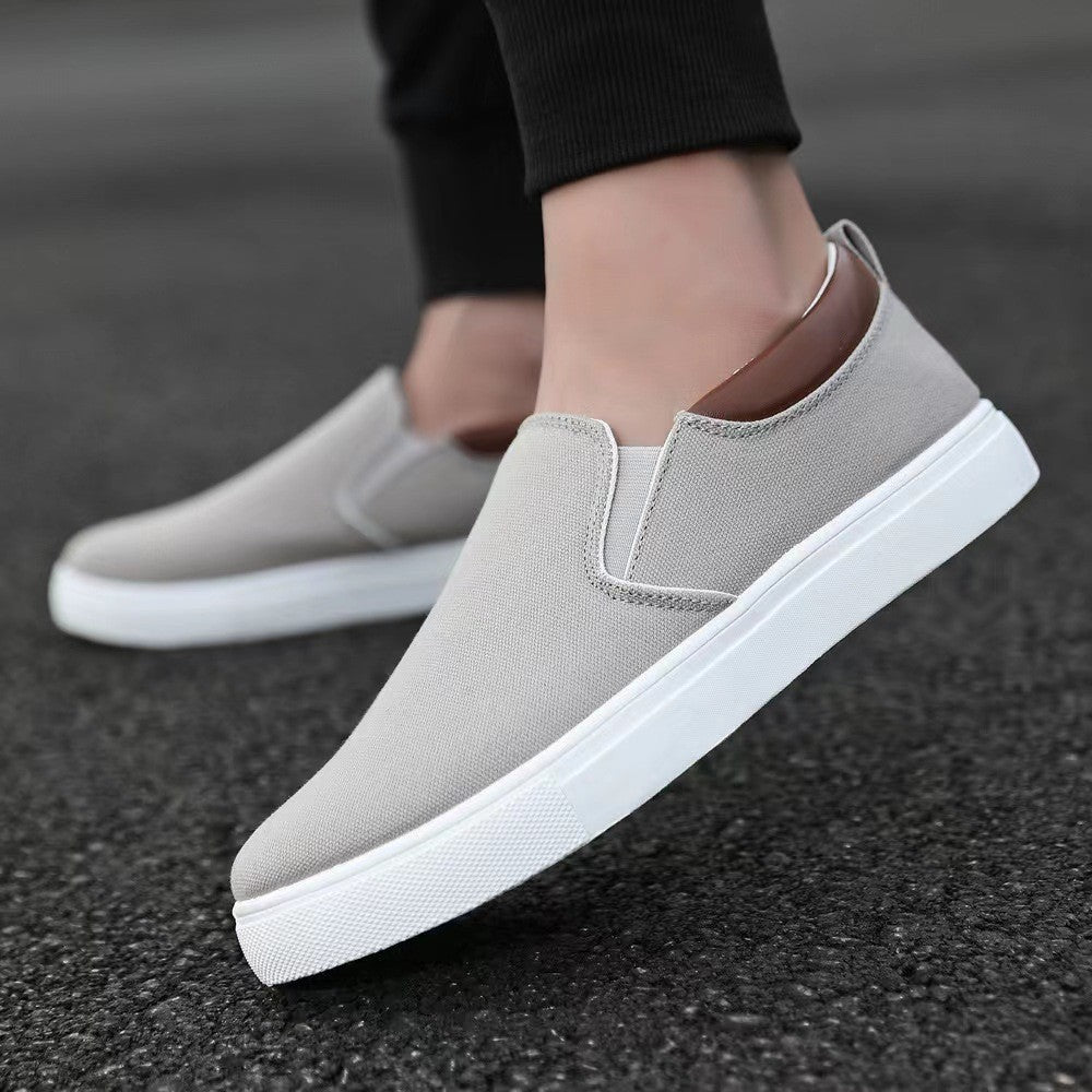 Herren nan Canvas-Slip-On Sneaker mit elastischen Einsätzen, gepolsterter Fersenmanschette und leichter EVA-Sohle Drune