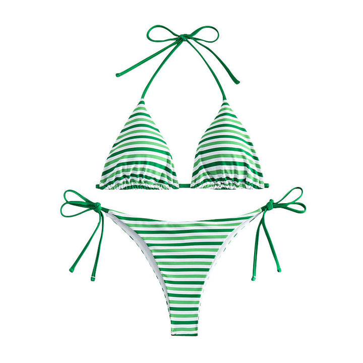 Damen Triangel-Bikini mit verstellbaren Bindebändern Drune