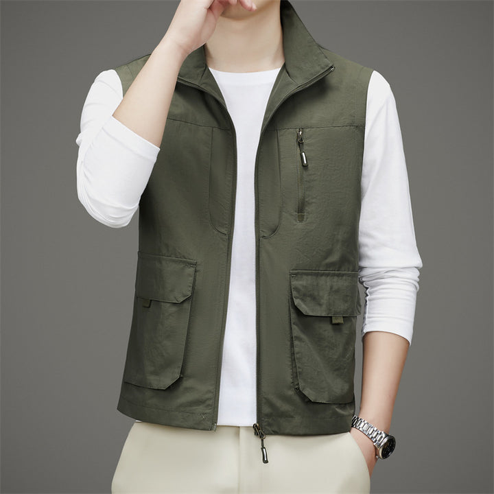 Herren leichte Outdoor-Weste mit praktischen Taschen und modernem Schnitt Drune