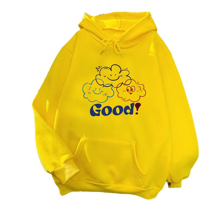 Damen Kapuzenpullover mit kreativem Cartoon-Motiv und bequemer Passform Drune