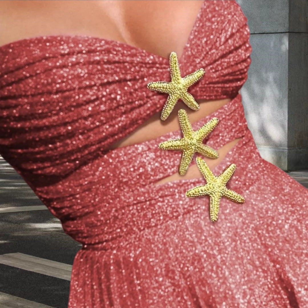 Damen Mini-Kleid mit fließendem Volant-Design und raffinierten Cut-Out-Details Drune