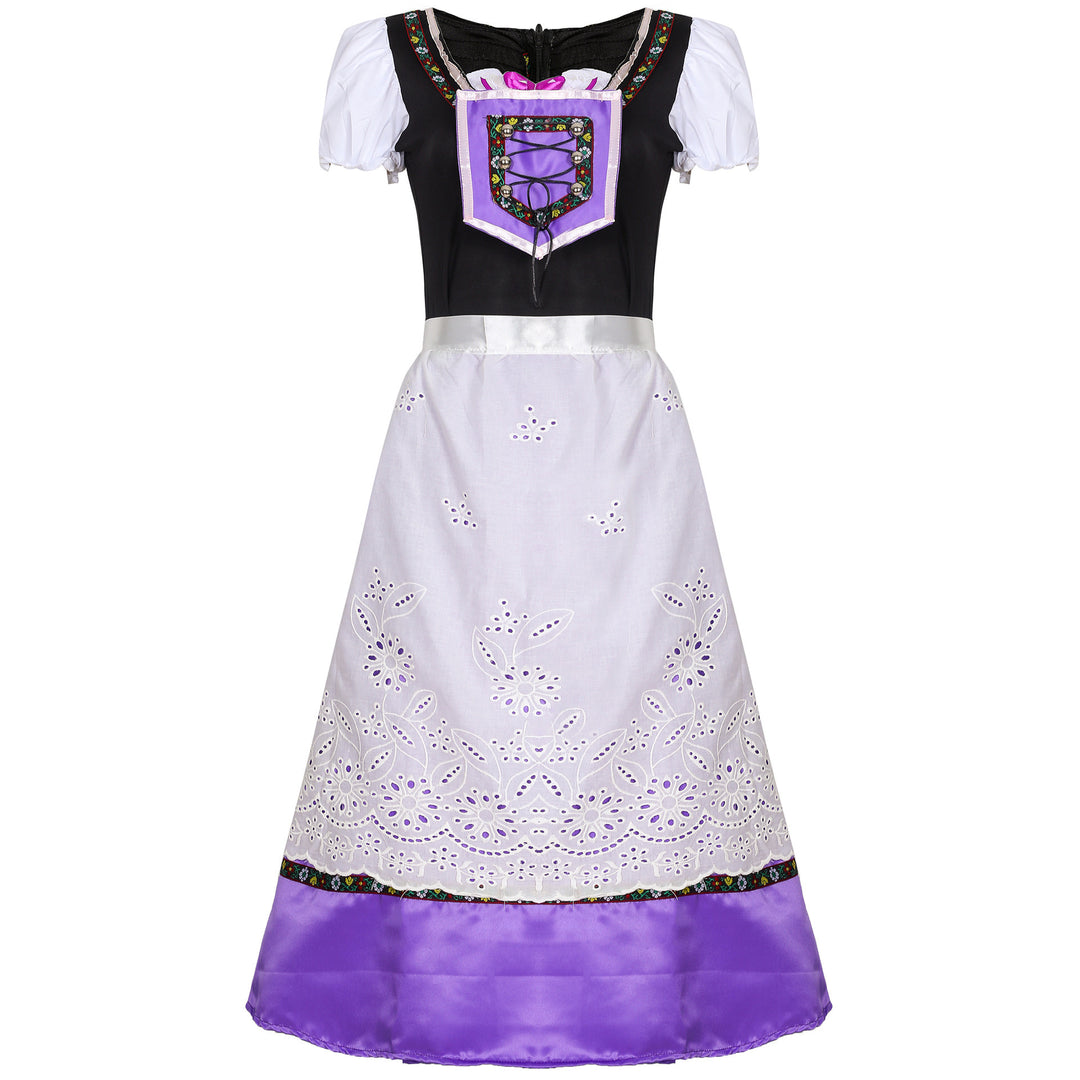 Damen nan Trachtenkleid mit geschnürter Miederblende und bestickter Schürze Drune