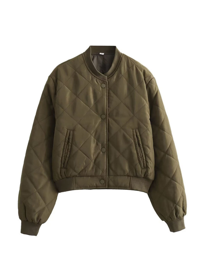 Drune | Argyle-Muster Bomberjacke für Frauen