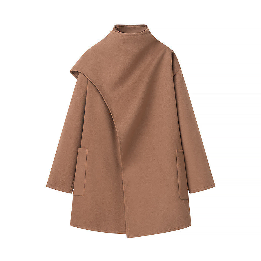 Damen Oversized Übergangsjacke mit asymmetrischem Schnitt und praktischen Taschen Drune