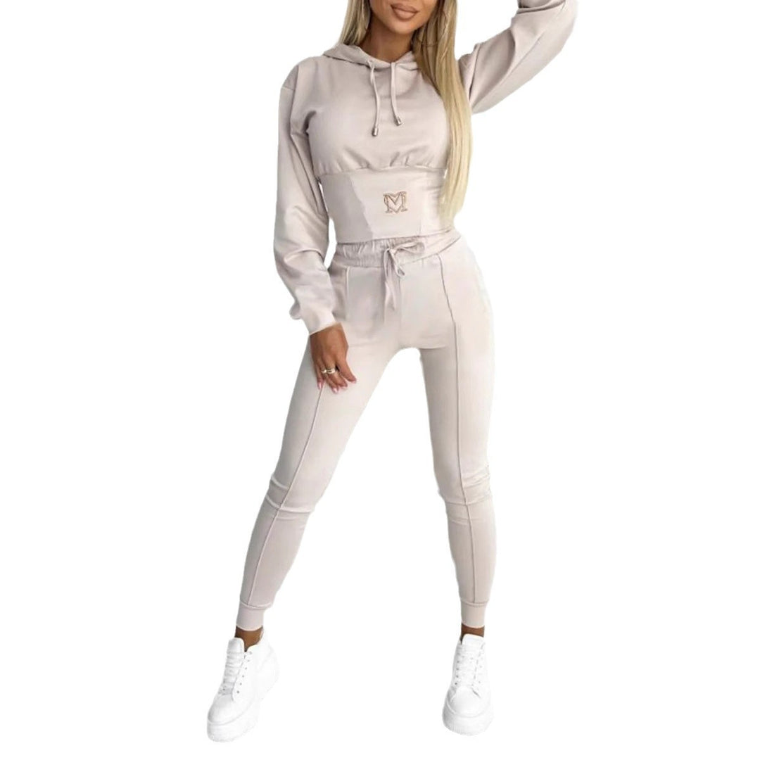 Femme Stylisches Sportliches Trainingsanzug Set Drune
