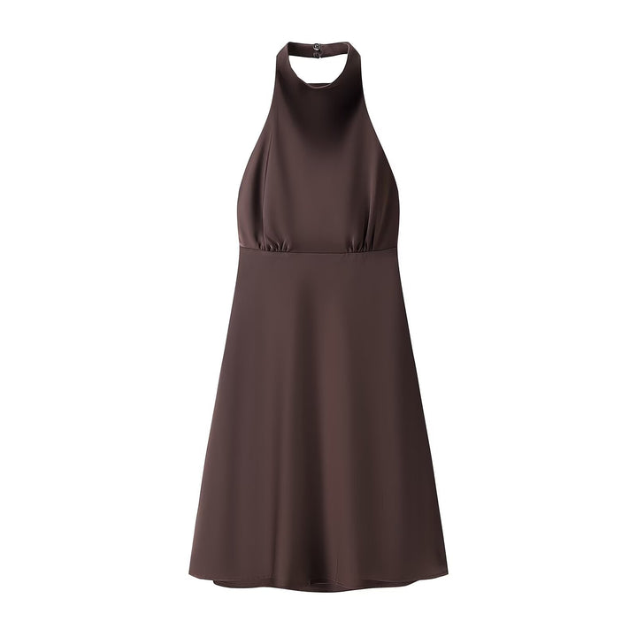 Damen Halterkleid mit schwingendem Rock und elegantem, fließendem Schnitt Drune