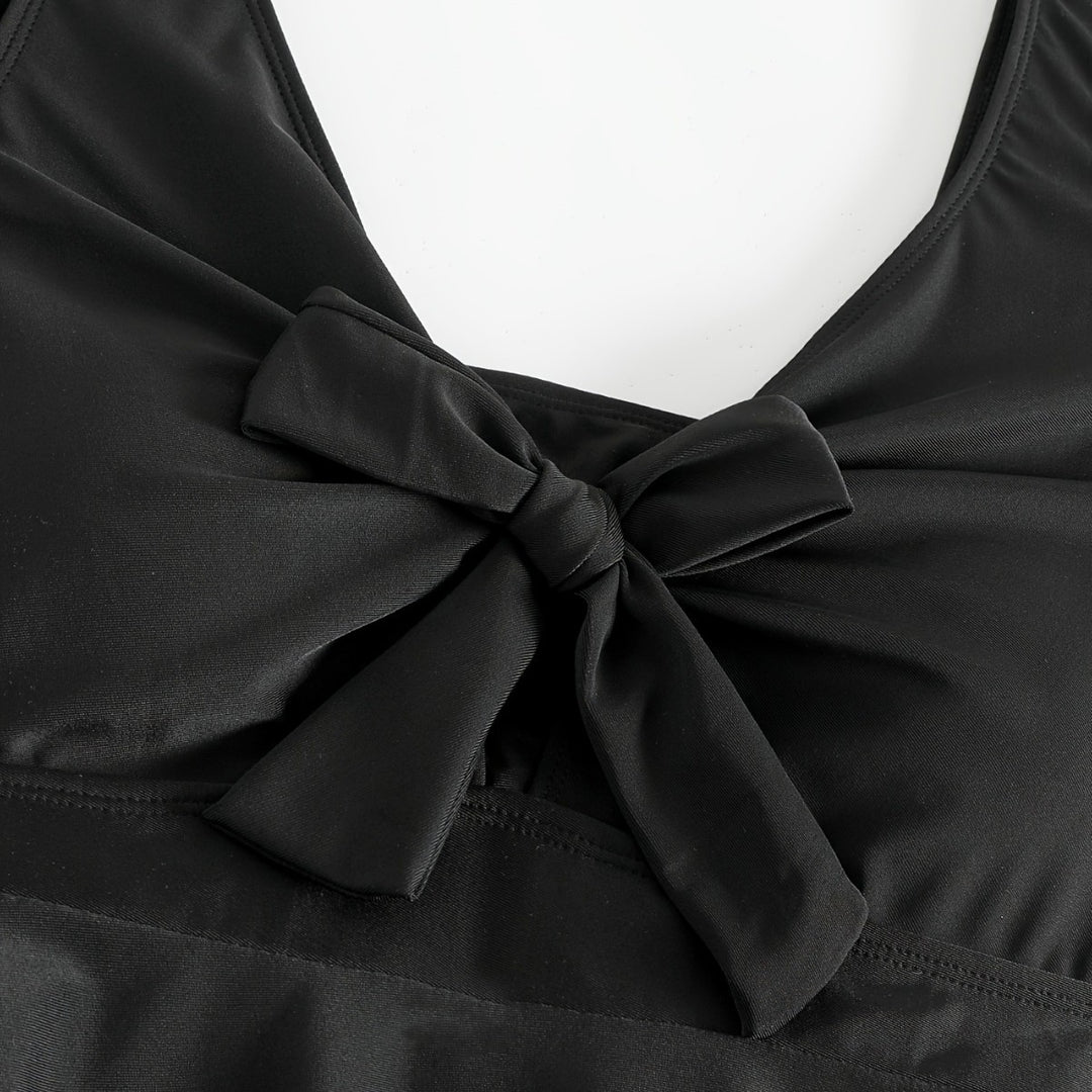 Damen figurbetonter Badeanzug mit elegantem Rüschendesign Drune