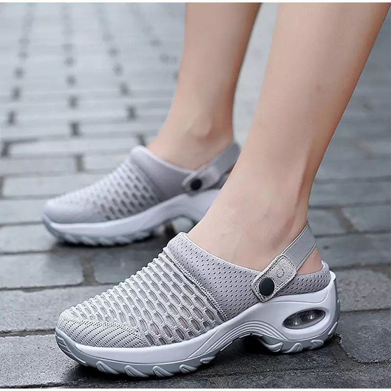 Damen atmungsaktive Slip-On Sneakers mit modischem Mesh-Design Drune