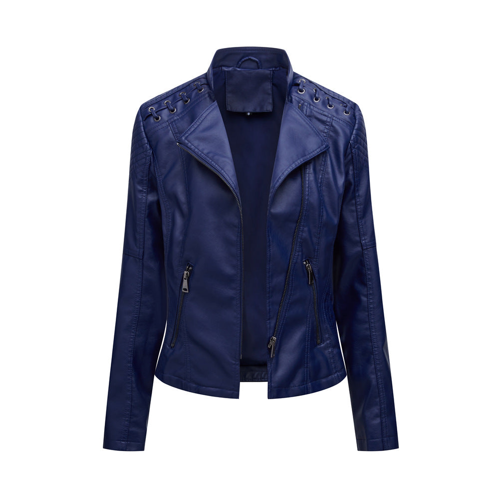 Drune | Freizeit Jacke aus veganem Leder mit Schulternaht für Frauen - Perfekt für legere Tage