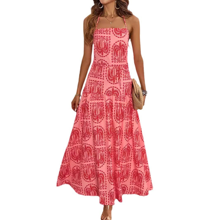 Damen Maxi-Kleid mit verspieltem Muster und eleganter Silhouette Drune