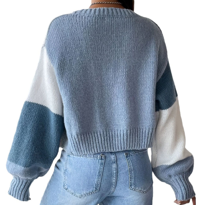 Damen lässiger Cardigan im modernen Farbblockdesign Drune
