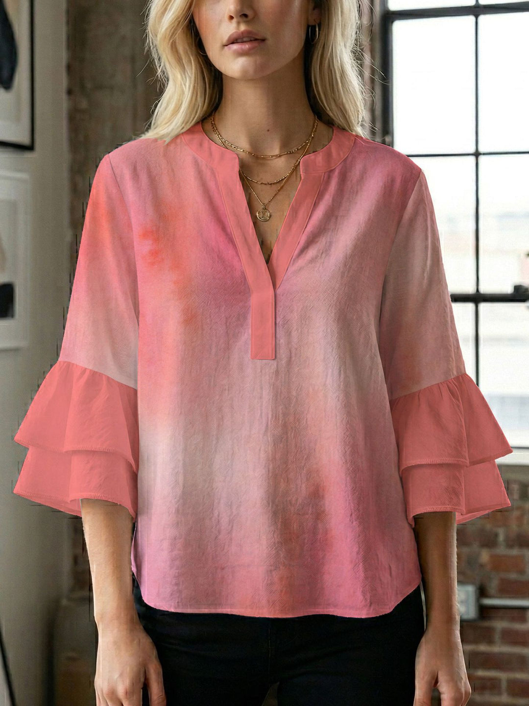 Damen Bluse mit wunderschönen floralem Design Drune