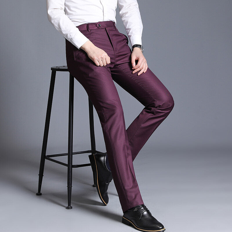 Herren elegante Slim-Fit Anzughose Drune