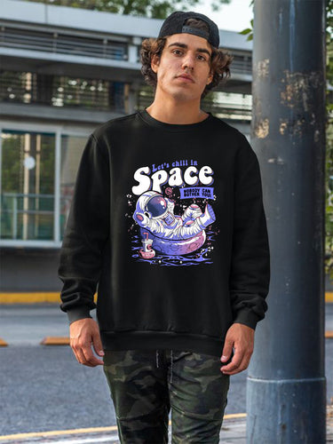 Damen Sweatshirt mit kreativem Astronauten-Design Drune