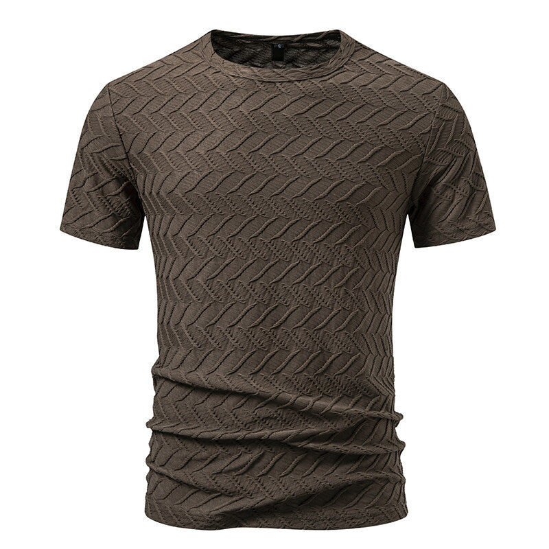Herren texturiertes kurzarm t-shirt Drune
