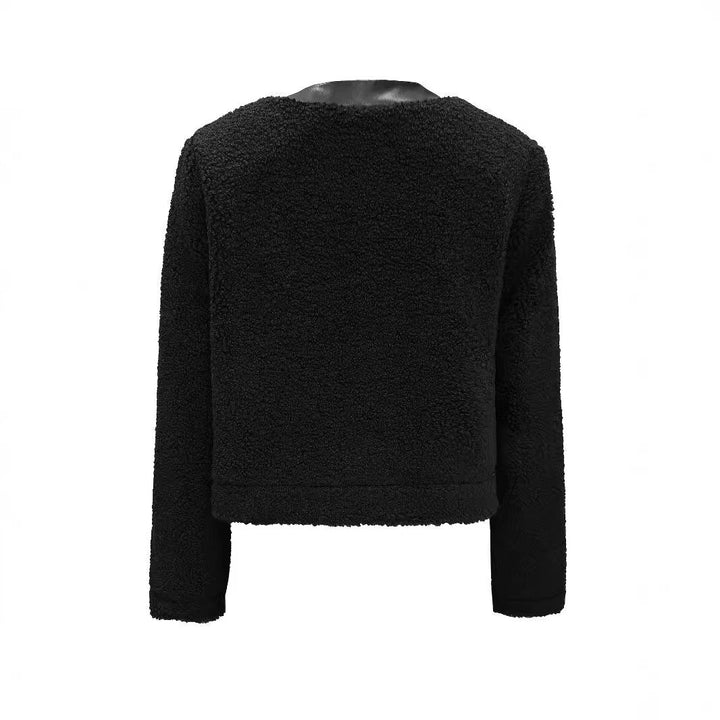 Drune | Modischer Kurzjacke aus kuscheligem Material mit glänzenden Knöpfen
