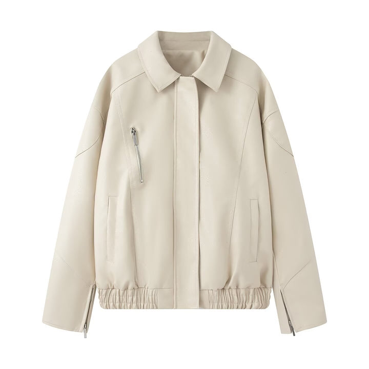 Damen Winterjacke aus hochwertigem Kunstleder Drune