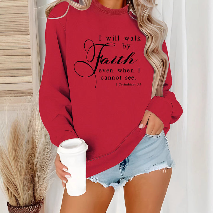 Damen Sweatshirt mit inspirierendem Schriftzug und weichem Material Drune