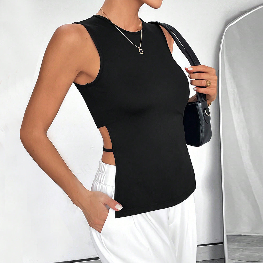 Damen Sportliches Tanktop mit seitlichem Cut-Out Drune