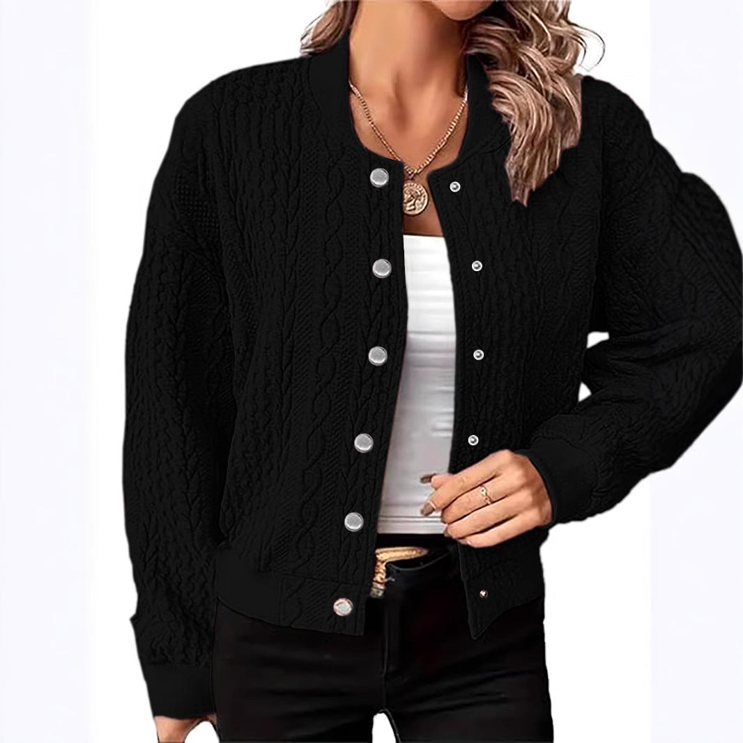 Damen Strickjacke mit strukturierter Oberfläche und Knopfverschluss Drune